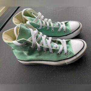 Mint Green High-Top Converse Sneakers